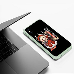 Чехол iPhone XS Max матовый GENSHIN IMPACT, KLEE POSTER, цвет: 3D-салатовый — фото 2
