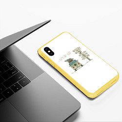 Чехол iPhone XS Max матовый Lets get lost, цвет: 3D-желтый — фото 2