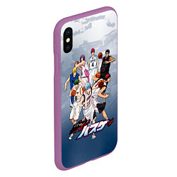 Чехол iPhone XS Max матовый Kuroko no Basket Баскетбол Куроко, цвет: 3D-фиолетовый — фото 2