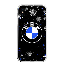 Чехол iPhone XS Max матовый НОВОГОДНИЙ БМВ НОВЫЙ ГОД BMW