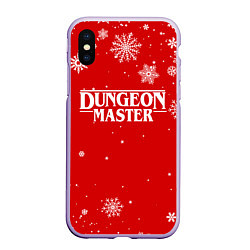 Чехол iPhone XS Max матовый ГАЧИМУЧИ DUNGEON MASTER НОВОГОДНИЙ, цвет: 3D-светло-сиреневый