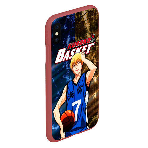 Чехол iPhone XS Max матовый Kuroko no Basuke, Рёта Кисе Kise Ryota / 3D-Красный – фото 2