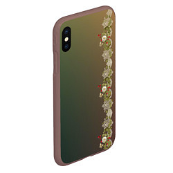 Чехол iPhone XS Max матовый Уютица на градиенте, цвет: 3D-коричневый — фото 2