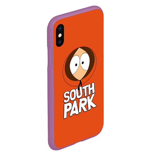 Чехол iPhone XS Max матовый Южный парк Кенни South Park / 3D-Фиолетовый – фото 2