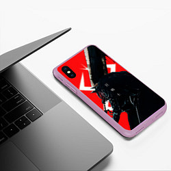 Чехол iPhone XS Max матовый BERSERK - БЕРСЕРК, цвет: 3D-сиреневый — фото 2