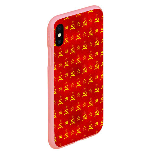 Чехол iPhone XS Max матовый Серп и Молот - СССР / 3D-Баблгам – фото 2