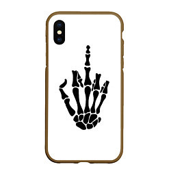 Чехол iPhone XS Max матовый Fuck you,чел