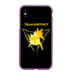 Чехол iPhone XS Max матовый Team Instinct - Pokemon GO