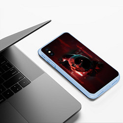 Чехол iPhone XS Max матовый Мундроп FNAF Security Breach, цвет: 3D-голубой — фото 2
