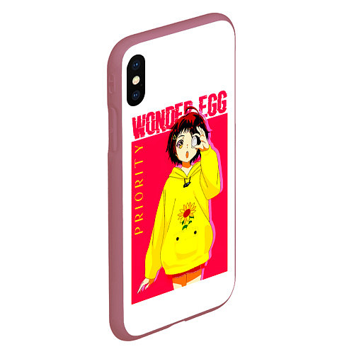 Чехол iPhone XS Max матовый Priority Wonder Egg / 3D-Малиновый – фото 2