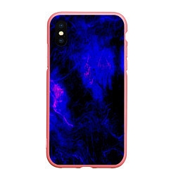 Чехол iPhone XS Max матовый Purple Tie-Dye