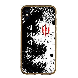 Чехол iPhone XS Max матовый The Witcher black & white