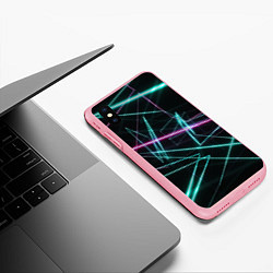 Чехол iPhone XS Max матовый Лазерная композиция, цвет: 3D-баблгам — фото 2