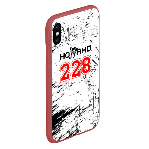 Чехол iPhone XS Max матовый 228 - Гранж / 3D-Красный – фото 2