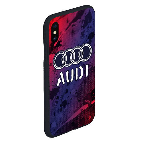 Чехол iPhone XS Max матовый AUDI Audi Краски / 3D-Черный – фото 2