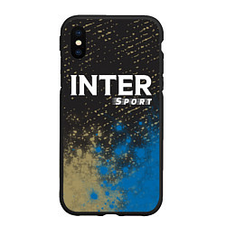 Чехол iPhone XS Max матовый INTER Sport - Арт, цвет: 3D-черный