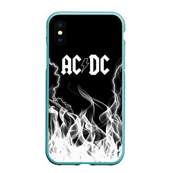 Чехол iPhone XS Max матовый ACDC Fire