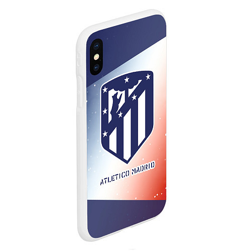 Чехол iPhone XS Max матовый АТЛЕТИКО Atletico Madrid Графика / 3D-Белый – фото 2