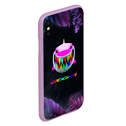 Чехол iPhone XS Max матовый 6IX9INE тропический / 3D-Сиреневый – фото 2