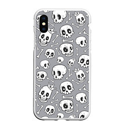 Чехол iPhone XS Max матовый Skulls & bones