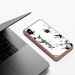 Чехол iPhone XS Max матовый Чёрный клевер black clover,, цвет: 3D-коричневый — фото 2