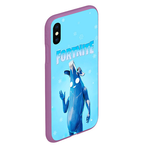 Чехол iPhone XS Max матовый Frozen Peely Банан / 3D-Фиолетовый – фото 2