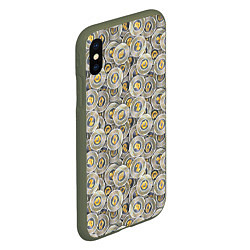 Чехол iPhone XS Max матовый Разная Криптовалюта, цвет: 3D-темно-зеленый — фото 2