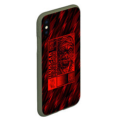 Чехол iPhone XS Max матовый Ходячие мертвецы Зомби, цвет: 3D-темно-зеленый — фото 2