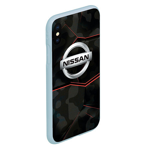 Чехол iPhone XS Max матовый Nissan xtrail / 3D-Голубой – фото 2