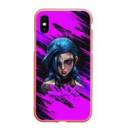 Чехол iPhone XS Max матовый Arcane League Of Legends JINX ДЖИНКС, цвет: 3D-баблгам