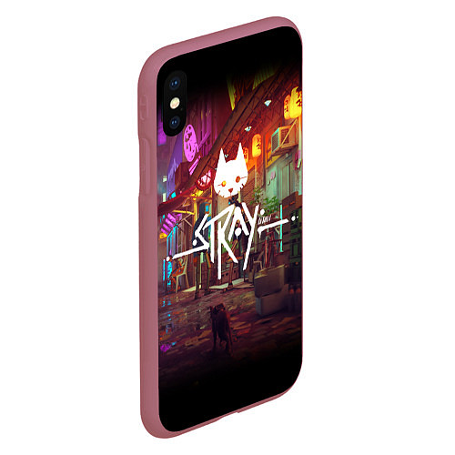 Чехол iPhone XS Max матовый Stray: Poster / 3D-Малиновый – фото 2