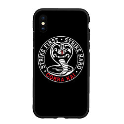 Чехол iPhone XS Max матовый Кобра Кай - Cobra Kai, цвет: 3D-черный