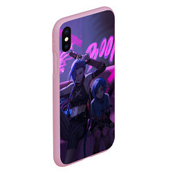Чехол iPhone XS Max матовый Джинкс Паудер - Jinx Powder, цвет: 3D-розовый — фото 2