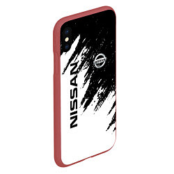 Чехол iPhone XS Max матовый Nissan xtrail, цвет: 3D-красный — фото 2