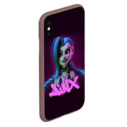 Чехол iPhone XS Max матовый Arcane League Of Legends МИЛАЯ ДЖИНКС, цвет: 3D-коричневый — фото 2