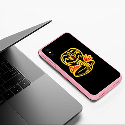 Чехол iPhone XS Max матовый Cobra Kai - Кобра Кай, цвет: 3D-баблгам — фото 2