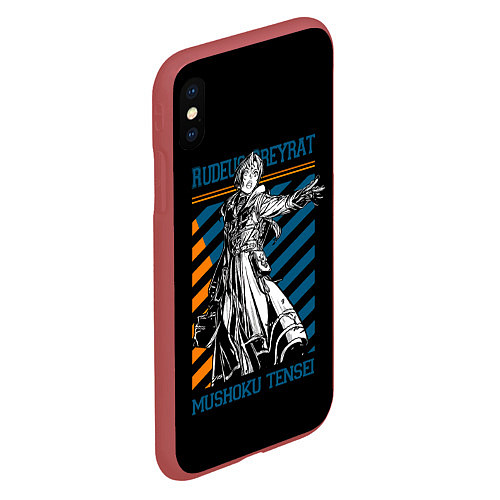 Чехол iPhone XS Max матовый Rudeus Greyrat - Mushoku Tensei / 3D-Красный – фото 2