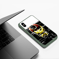 Чехол iPhone XS Max матовый Bendy and the Ink Machine Бэнди, цвет: 3D-темно-зеленый — фото 2