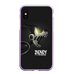 Чехол iPhone XS Max матовый Bendy And The Ink Machine Бадди Борис, цвет: 3D-сиреневый