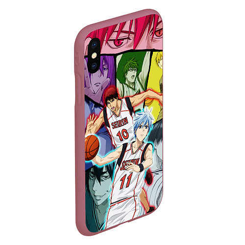 Чехол iPhone XS Max матовый Kuroko no Basuke Баскетбол Куроко / 3D-Малиновый – фото 2