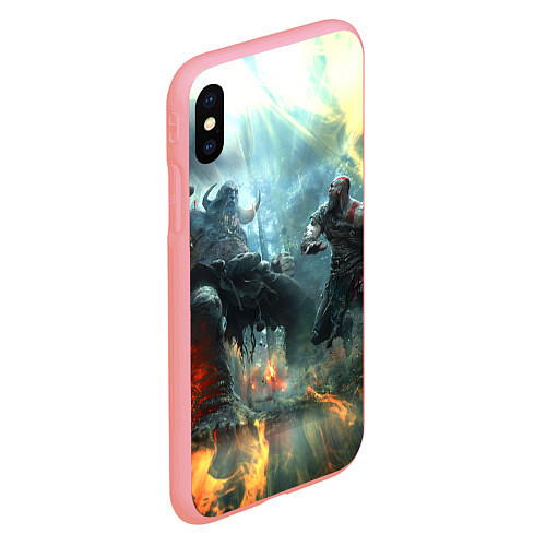 Чехол iPhone XS Max матовый God of War Fighting / 3D-Баблгам – фото 2