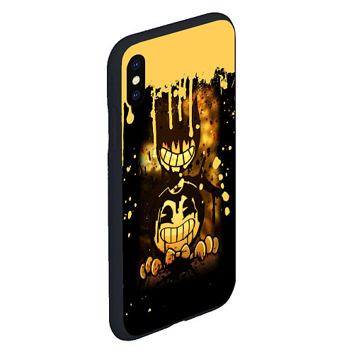 Чехол iPhone XS Max матовый Bendy And The Ink Machine Игра Бенди / 3D-Черный – фото 2