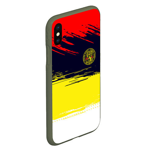 Чехол iPhone XS Max матовый Кобра кай Cobra Kai спина / 3D-Темно-зеленый – фото 2