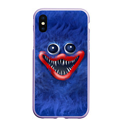 Чехол iPhone XS Max матовый Smile Huggy Wuggy, цвет: 3D-светло-сиреневый