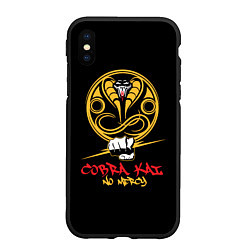 Чехол iPhone XS Max матовый Cobra Kai no mercy, цвет: 3D-черный