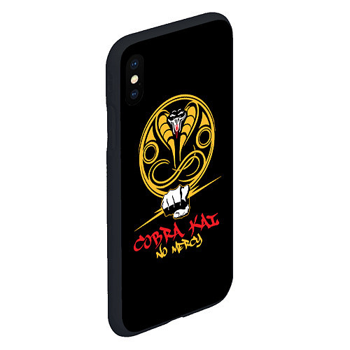 Чехол iPhone XS Max матовый Cobra Kai no mercy / 3D-Черный – фото 2