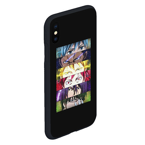 Чехол iPhone XS Max матовый Kuroko No Basket / 3D-Черный – фото 2