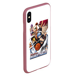 Чехол iPhone XS Max матовый Kurokos Basketball 1, цвет: 3D-малиновый — фото 2