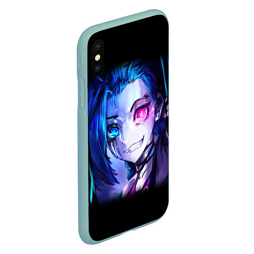 Чехол iPhone XS Max матовый Jinx Powder / 3D-Мятный – фото 2