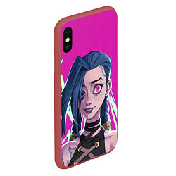 Чехол iPhone XS Max матовый League Of Legends - Arcane - Джинкс, цвет: 3D-красный — фото 2